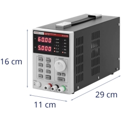 Zasilacz laboratoryjny serwisowy LED 5 miejsc pamięci 0-60 V 0-5 A DC 300 W