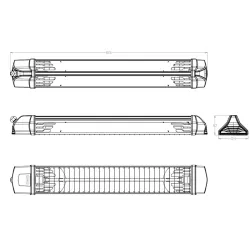 Promiennik Podczerwieni 1200W IRIS 866NRC IP65