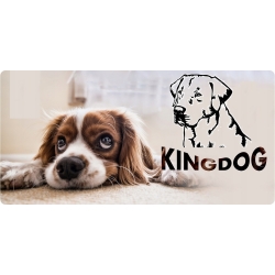 Legowisko dla psa kojec KINGDOG 130x105 cm personalizowane wodoodporne beżowe